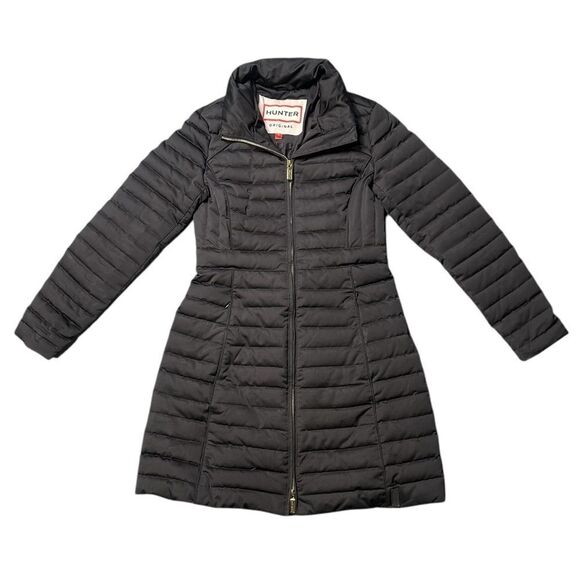 Hunter Refined Down Coat Black Size Small - Picture 2 of 15